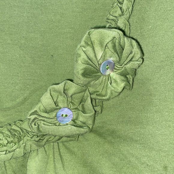 VAN HEUSEN GREEN SCOOP NK TEE SZ L - Picture 5 of 8